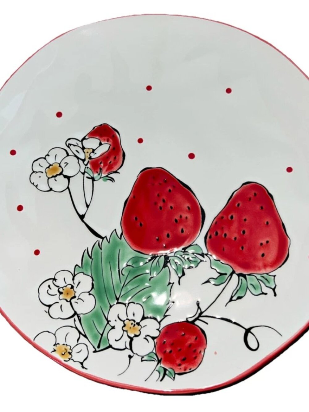 Eli + Ana Jewel of the Garden 11 inch Steawberry Dinner Plate - 2 Plates